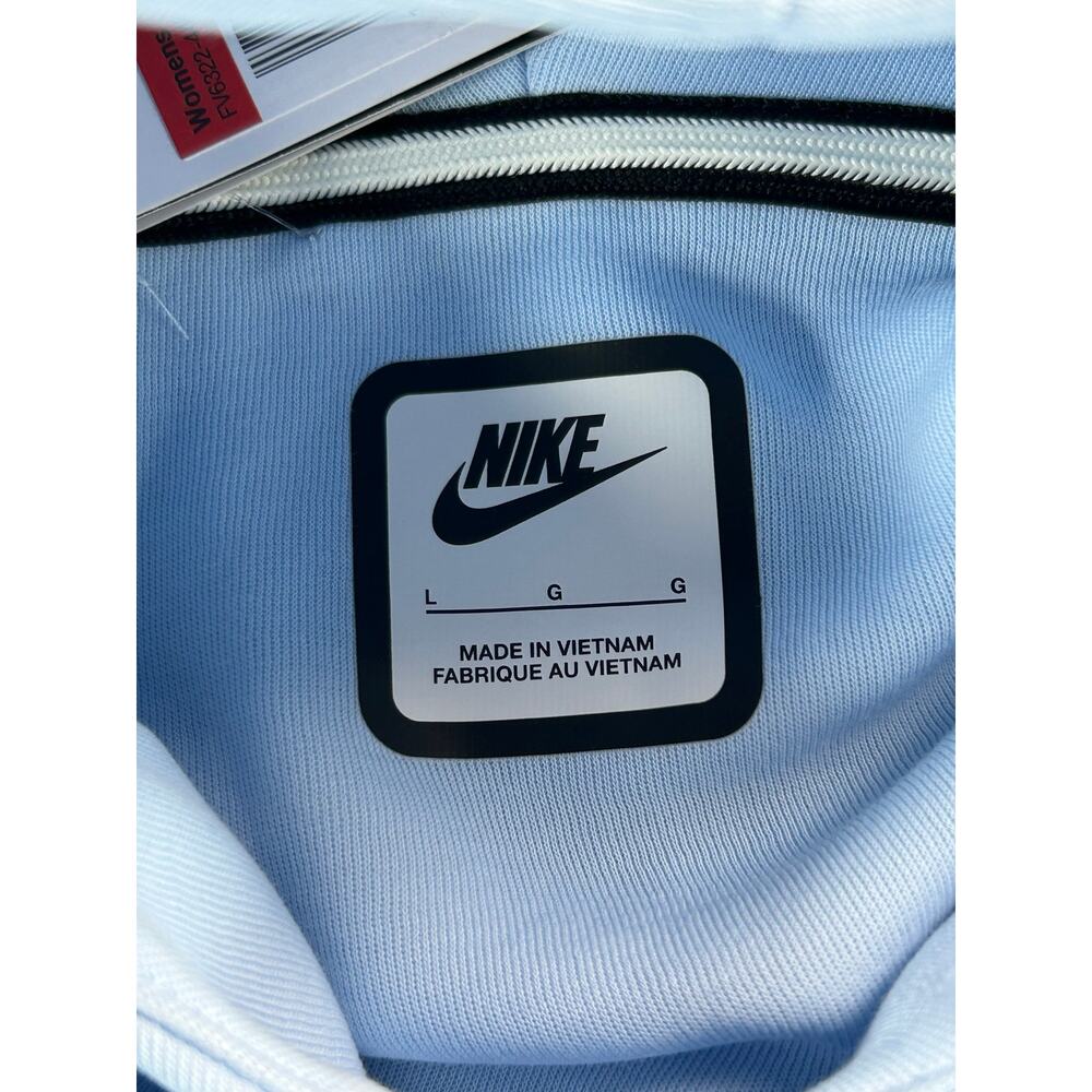 Nike Tech Fleece Women's L Hoodie Light Blue Cropped Pullover Size Large NWT - Picture 5 of 11